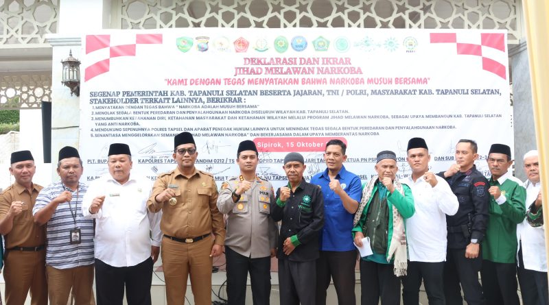 Plt. Bupati Tapsel Sambut Baik Jihad Melawan Narkoba