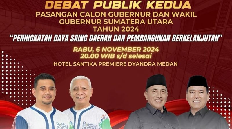 KPU Sumut kembali menggelar Debat Publik Kedua Pilkada