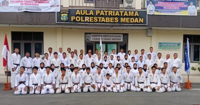 Kasi Was Polrestabes Medan Ajak Wadokai Pengprov Sumut Gelar Latihan Pemegang Sabuk Hitam di Mapolresta Medan*