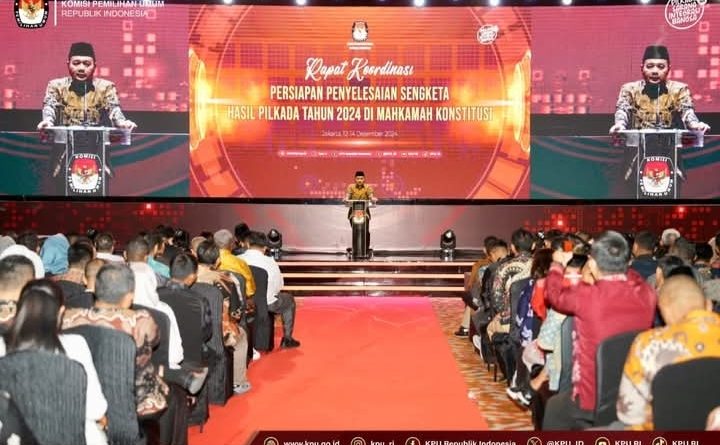 KPU Medan Membuka Rapat Koordinasi Persiapan Penyelesaian Sengketa hasil Pilkada Tahun 2024.