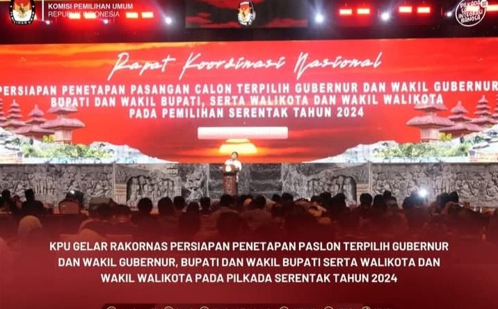 KPU Medan Membuka kegiatan Rapat Koordinasi Nasional Persiapan Penetapan Pasangan Calon Terpilih Gubernur dan Wakil Gubernur,Bupati dan Wakil Bupati serta Walikota Pemilihan Serentak tahun 2024.