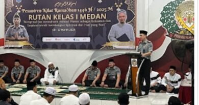 Rutan Kelas I Medan Buka Pesantren Kilat Ramadhan Bagi Wargabinaan Medan