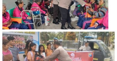 Polsek Pancur Batu Polrestabes Medan berikan Bantuan Sosial Dalam Rangka Memperingati Hut Bhayangkara Polri Ke-79