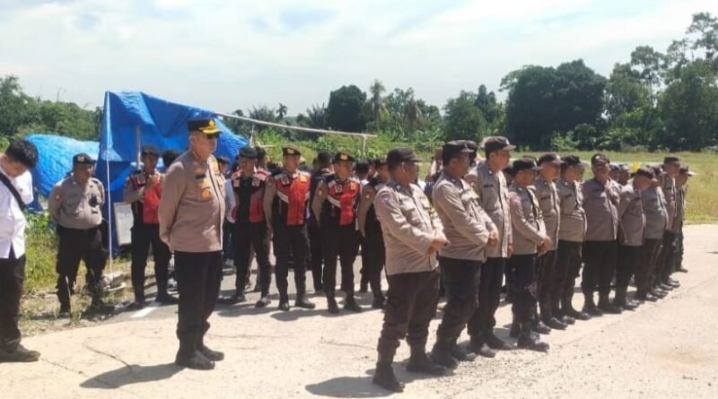 Polresta Deli Serdang Berhasil Amankan Kegiatan Eksekusi Lahan Bendungan Lau Simeme