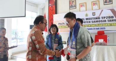 Wabup Samosir Pimpin High Level Meeting TP2DD Evaluasi Perda No. 1