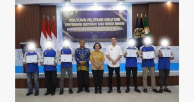 Penutupan & Penyerahan Sertifikat Pelatihan Kerja Bagi Warga Binaan Rutan Kelas I Medan