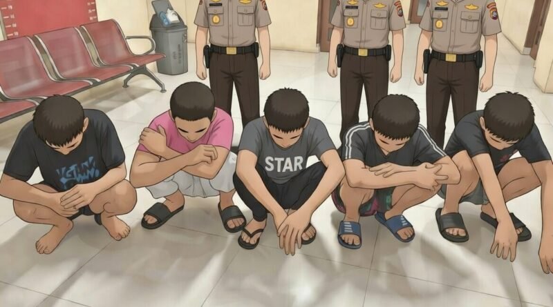 Polresta Deli Serdang Lakukan Pembinaan kepada 5 anak dibawah umur yang Hendak Tawuran