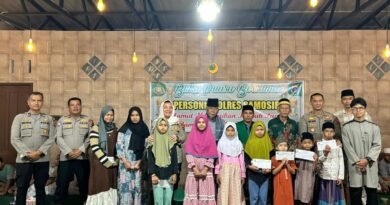 Polres Samosir Berbuka Puasa Bersama dan Santuni Anak Yatim