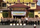 Polres Samosir Gelar Apel Penyerahan Bingkisan Lebaran di saat Operasi Ketupat