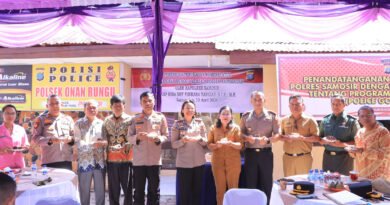 Polres Samosir Gandeng Sekolah Bentuk Generasi Taat Hukum