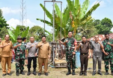 Bupati Samosir Bersama Dandim 0210/TU Launching 30 Sumur Bor Bantuan Kasad TNI