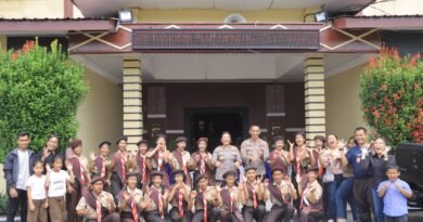 Polres Samosir, Sambut Hari Bhayangkara ke-80 Lewat Gelaran Lomba PBB Tingkat SMA/SMK