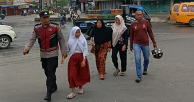 Kawal Aktivitas Pagi Warga, Polsek Sunggal Siagakan Personil Dipersimpangan Kampung Lalang